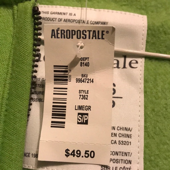 Aeropostale Green Women’s Hoodie S (NWT) - Picture 4 of 5